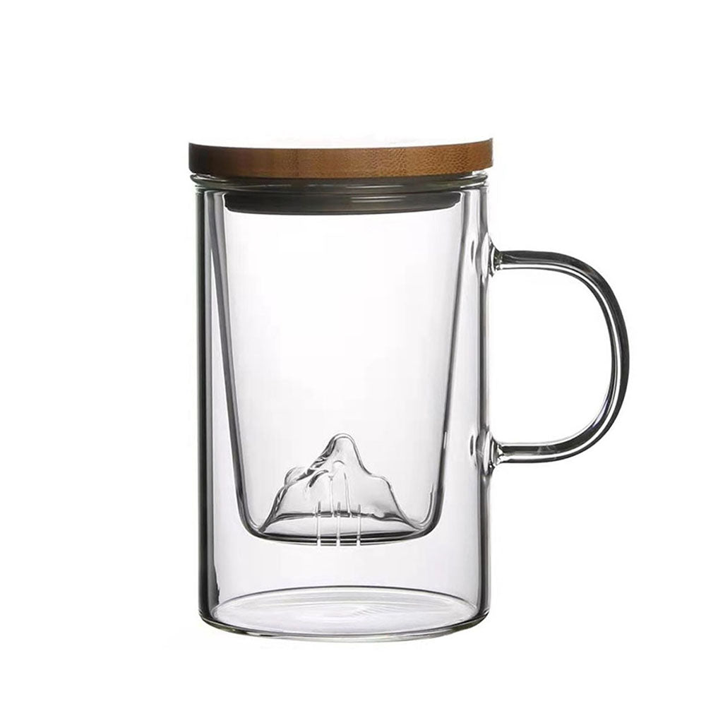 Glass Tea Cup With Mountain Infuser