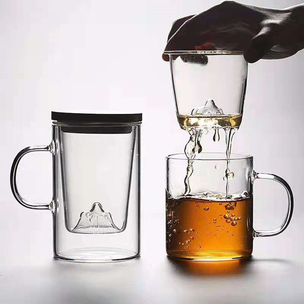 Glass Tea Cup With Mountain Infuser