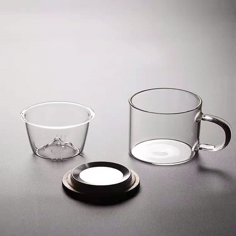 Glass Tea Cup With Mountain Infuser – Umi Tea Sets