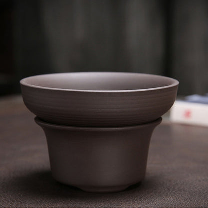 Yixing Purple Clay Decal Tea Set