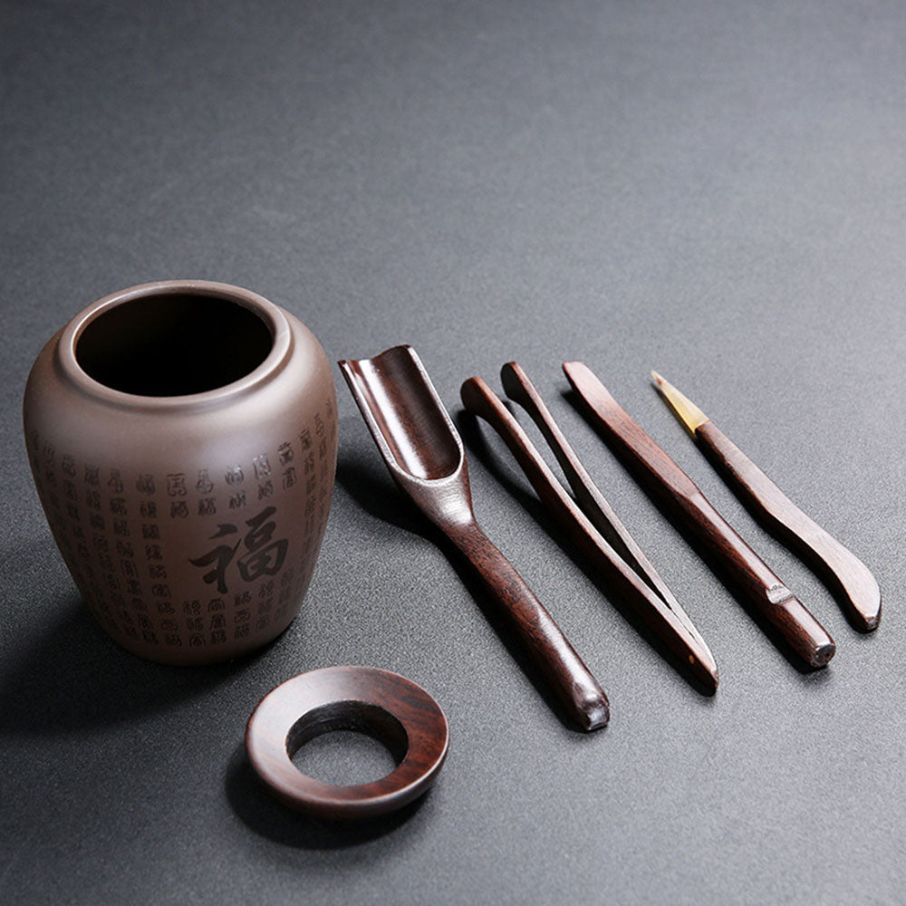 Yixing Purple Clay Fu Character Tea Set – Umi Tea Sets