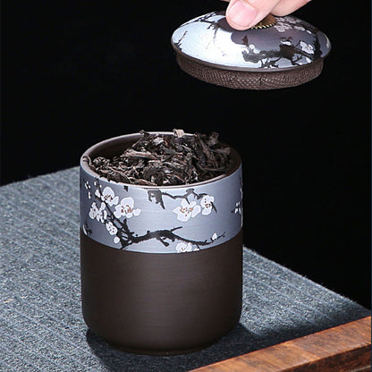 Purple Clay Winter Plum Automatic Tea Set