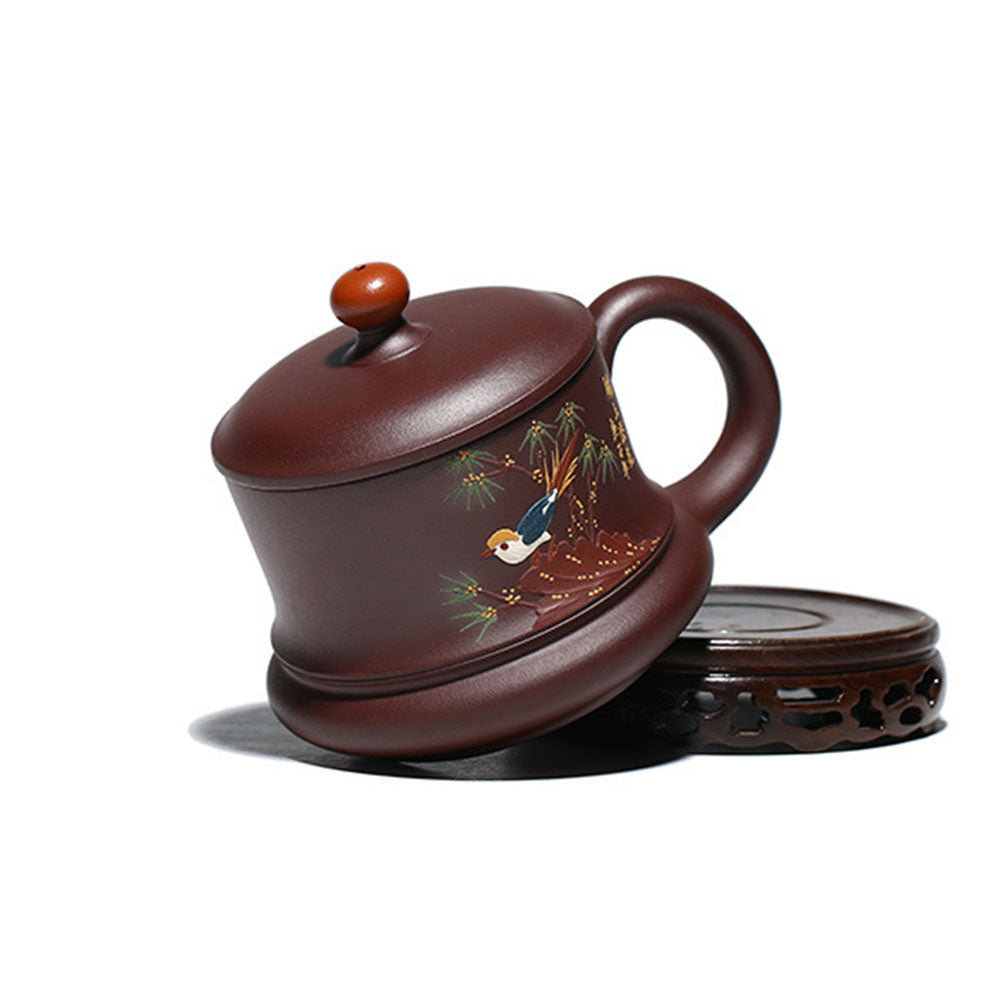 Yixing Purple Clay Bird Tea Cup
