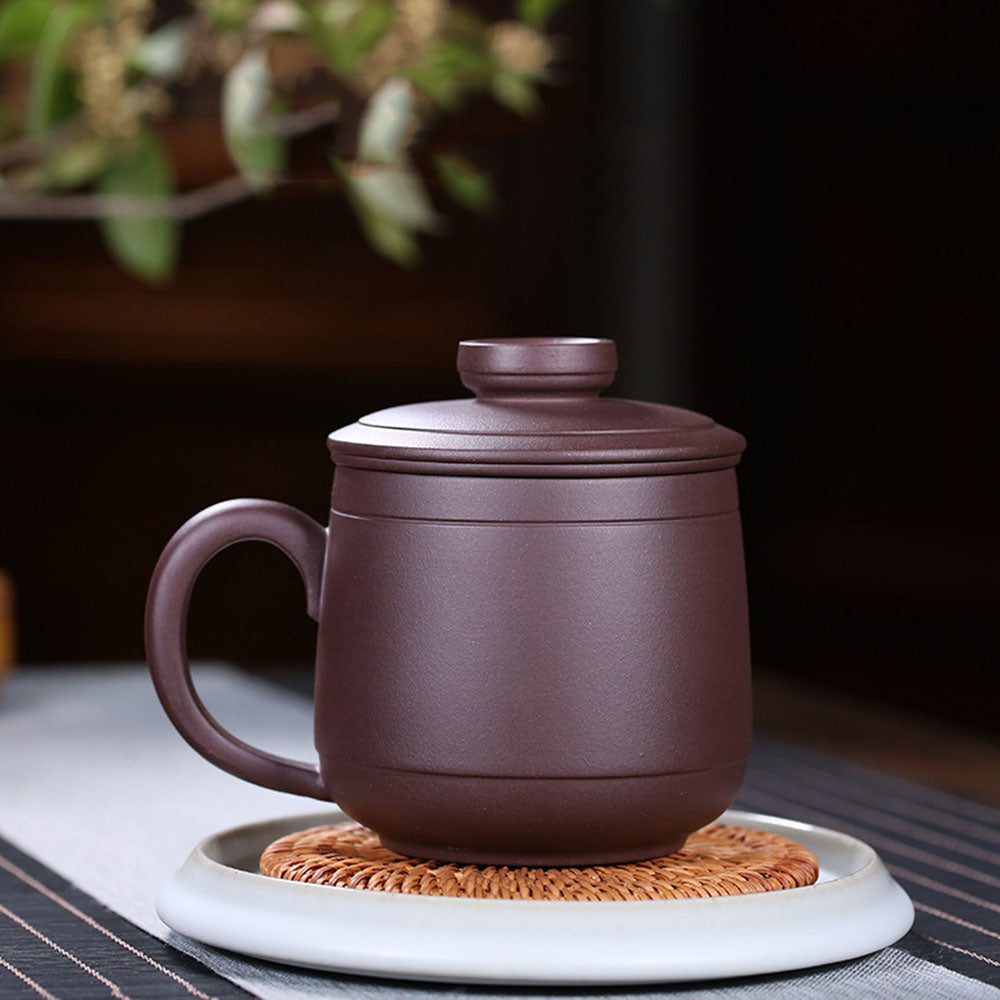 Yixing Purple Clay Tea Cup With Infuser