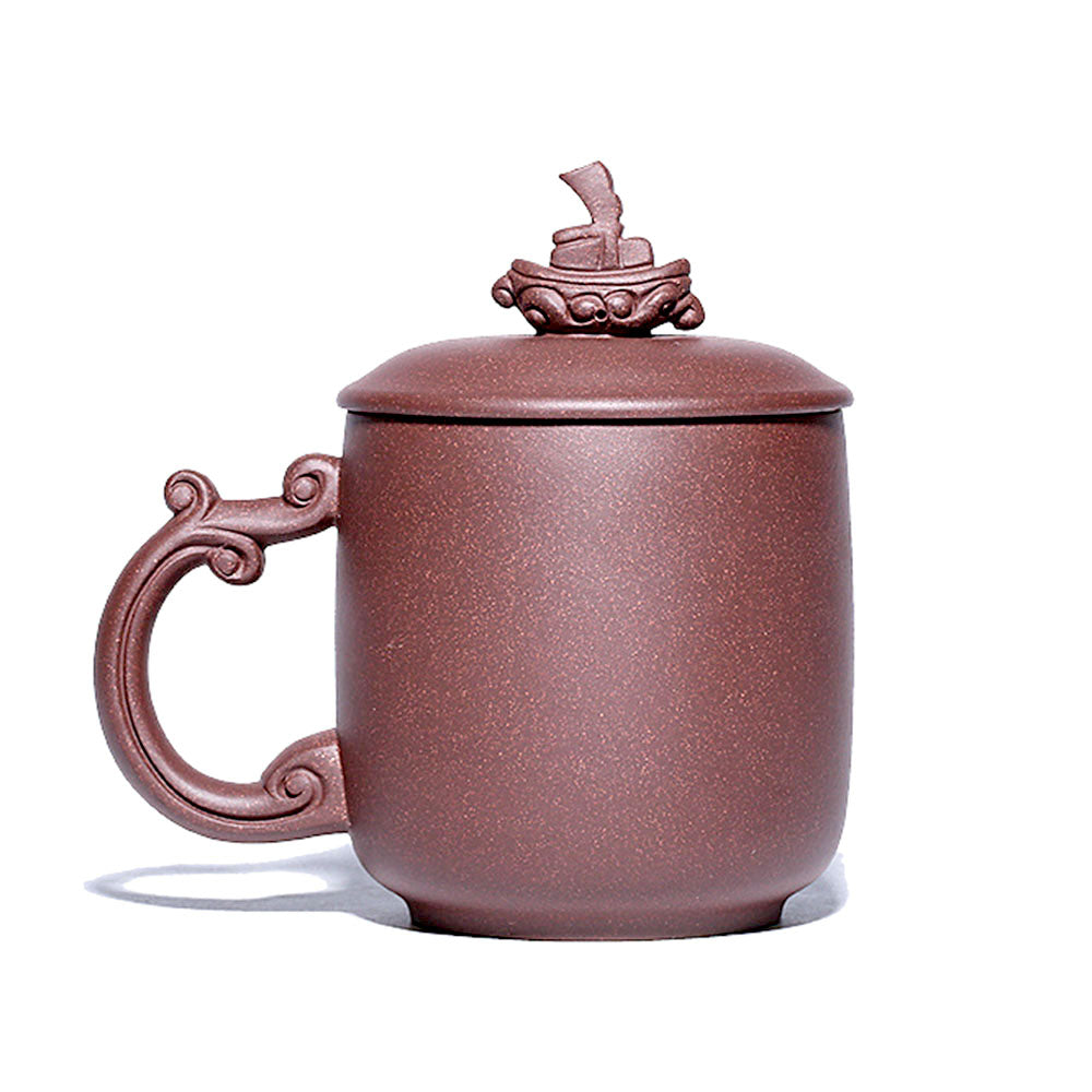 Yixing Purple Clay Boat Tea Cup