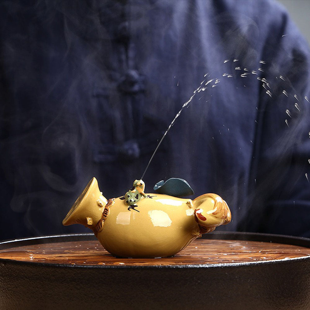 Yixing Clay Lotus Root With Frog Tea Pet – Umi Tea Sets