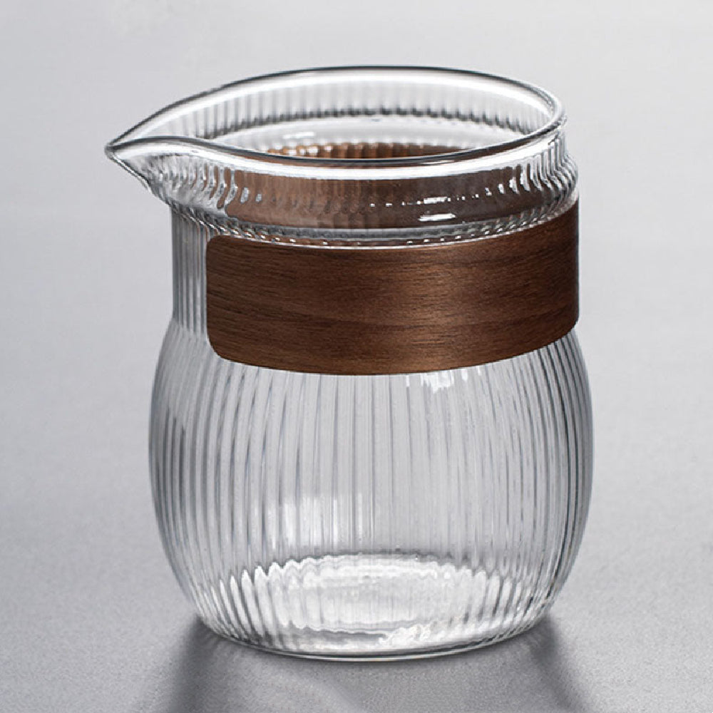 Glass Fair Cup With Wooden Handle