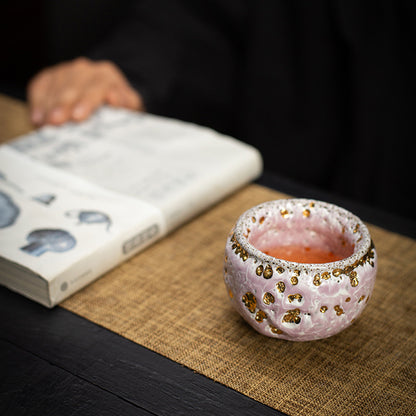 Pink Glazed Shinoyak Gongfu Tea Cup