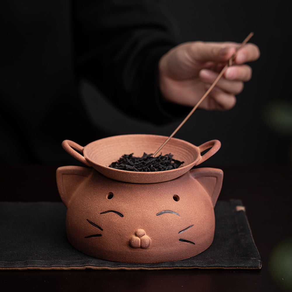 Cute Tiger Coarse Pottery Tea Leaves Stove
