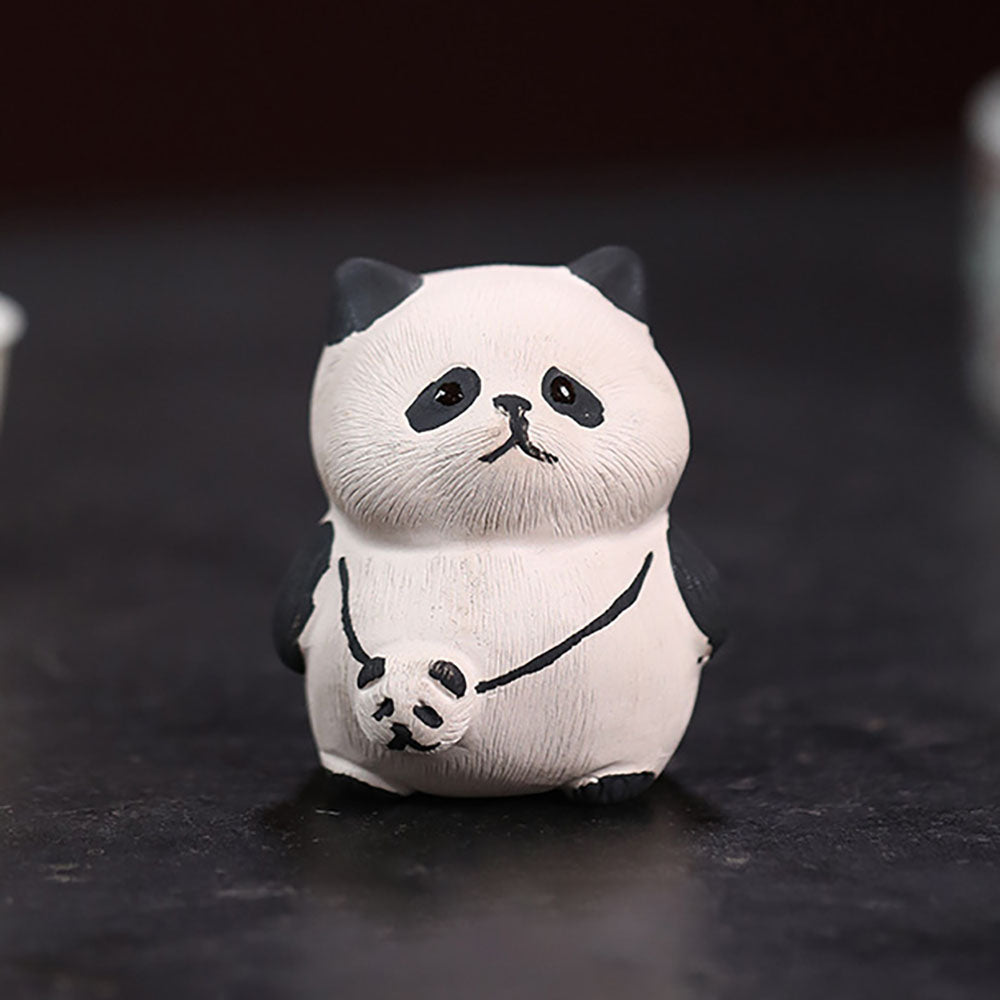 Handmade Clay Panda Tea Pet