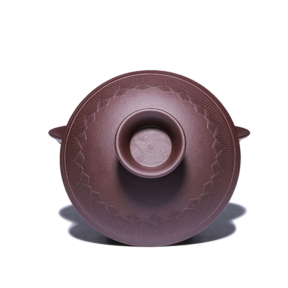 Yixing Purple Clay Heart Sutra Gaiwan