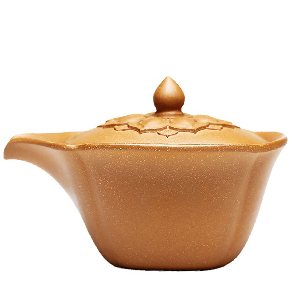 Yixing Yellow Clay Lotus Gaiwan Teapot