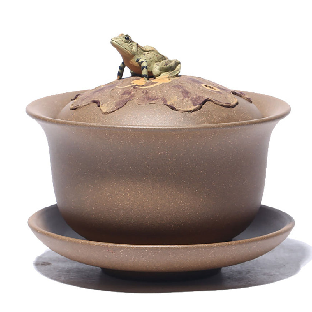 Yixing Duan Ni Clay Handmade Frog Gaiwan