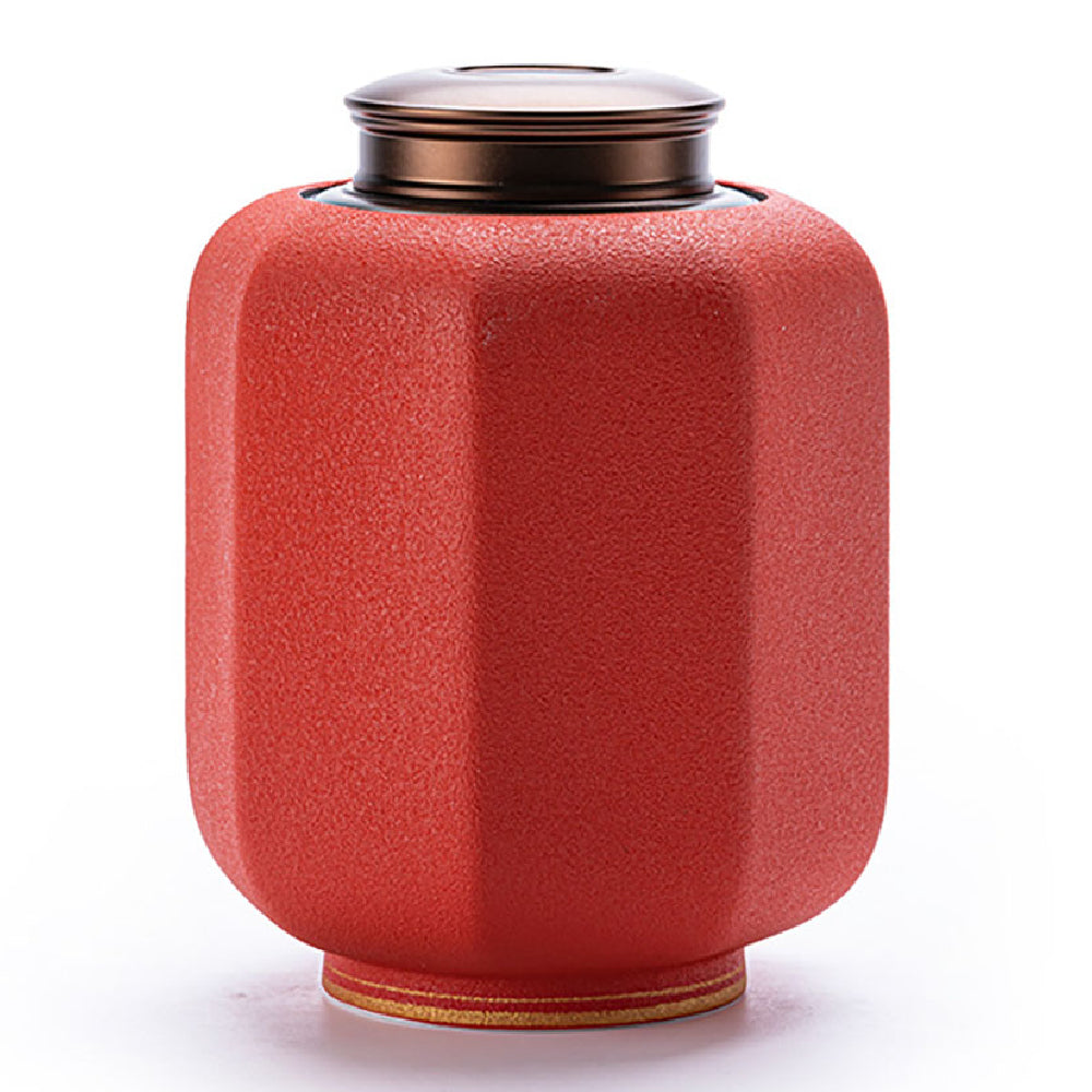 Chinese Palace Lantern Red Tea Caddy