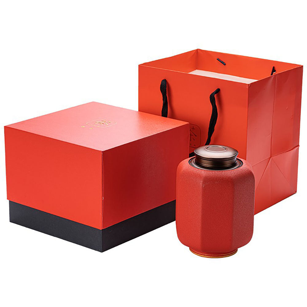 Chinese Palace Lantern Red Tea Caddy