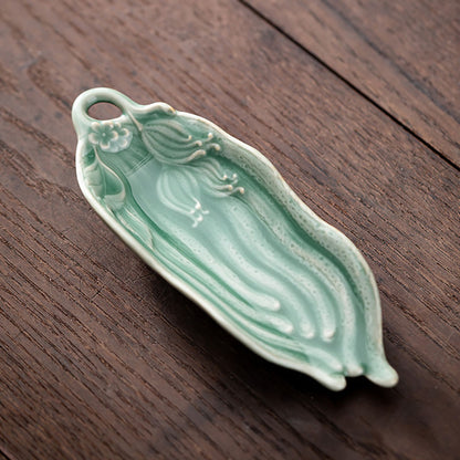 Handmade Jade Porcelain Bergamot Tea Holder