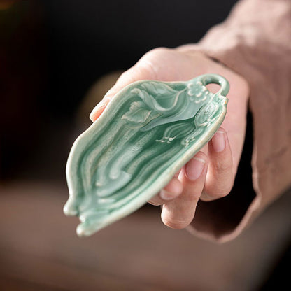 Handmade Jade Porcelain Bergamot Tea Holder