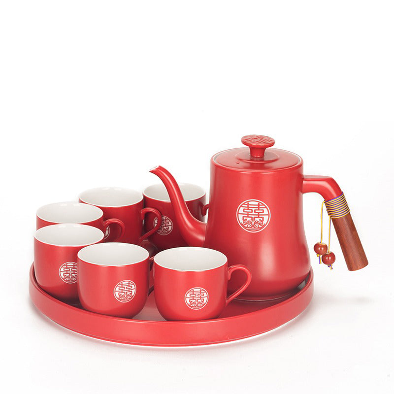 Double Happiness Wedding Tea Set With Tray