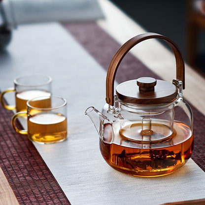 Glass Teapot With Water Steam Infuser