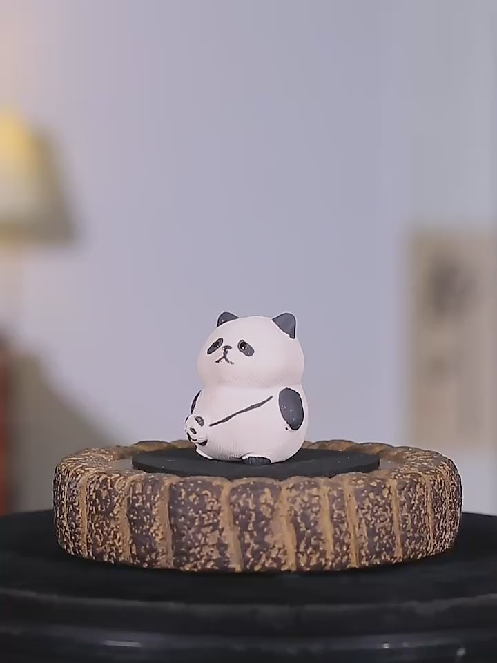 Handmade Clay Panda Tea Pet