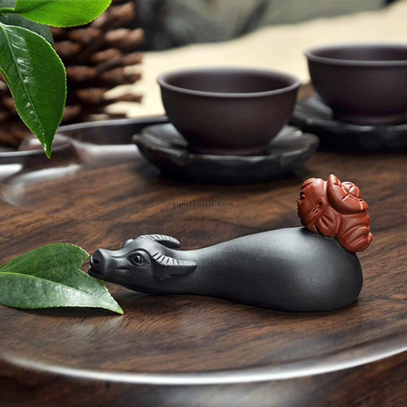 Yixing Clay Cow &amp; Boy Tea Pet