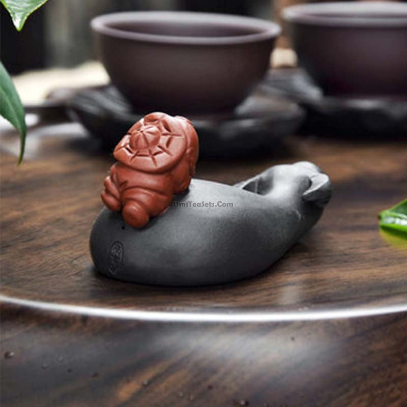 Yixing Clay Cow &amp; Boy Tea Pet