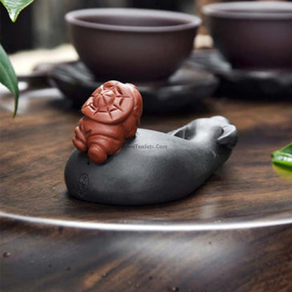 Yixing Clay Cow &amp; Boy Tea Pet