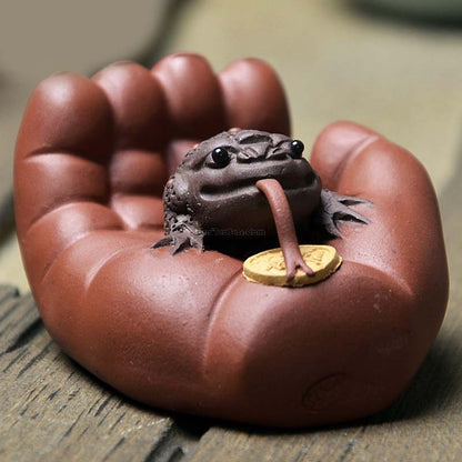 Yixing Clay Toad Tea Pet