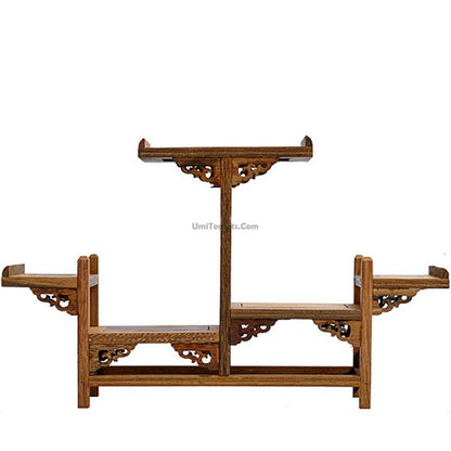 Plane Shaped Wenge Tea Set Stand