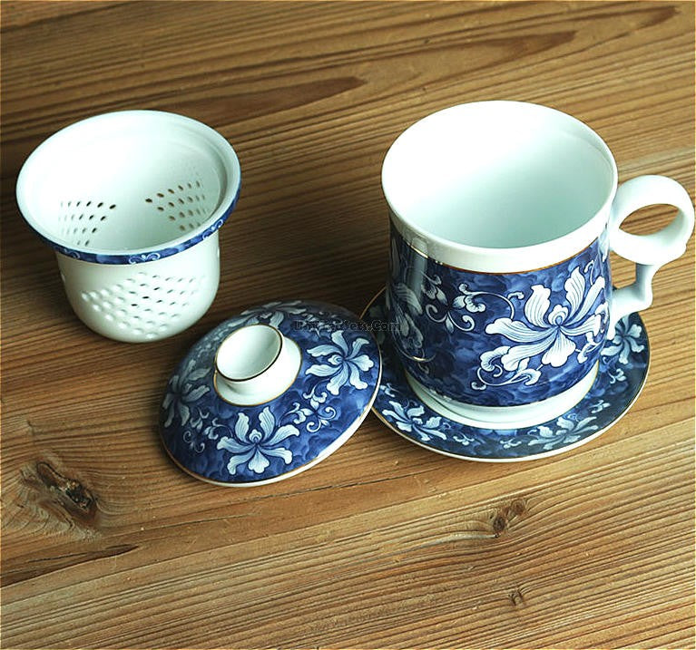 Blue And White Porcelain Chinese Tea Cup