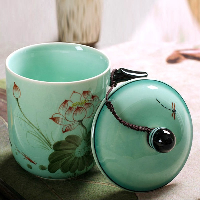 Longquan Celadon Lotus Chinese Tea Cup