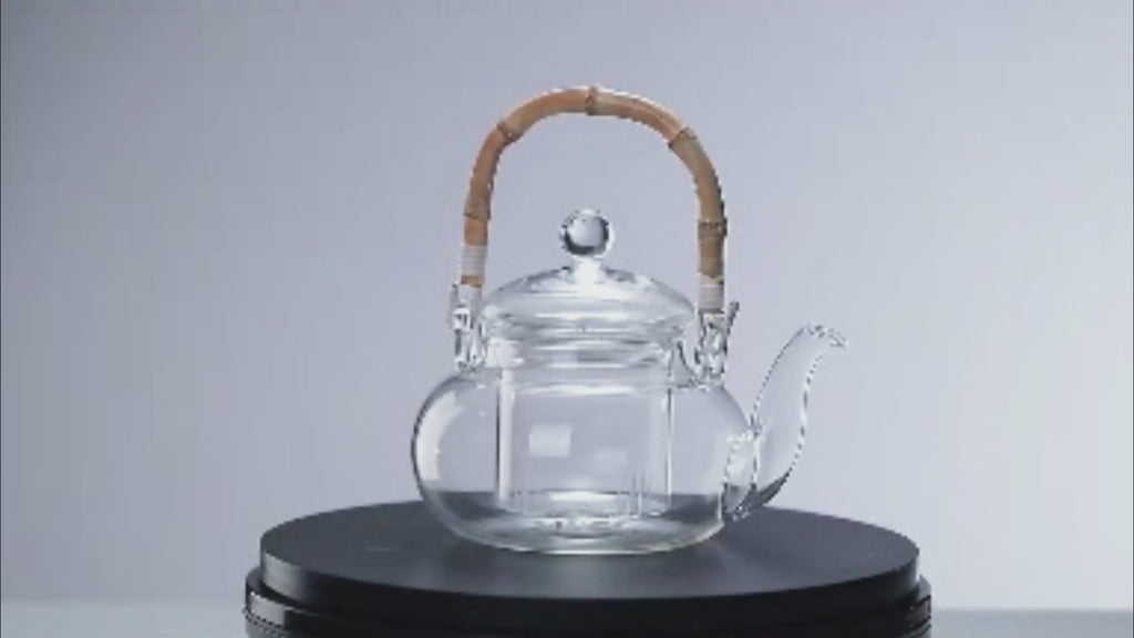 Glass Teapot With Bamboo Lid – Umi Tea Sets