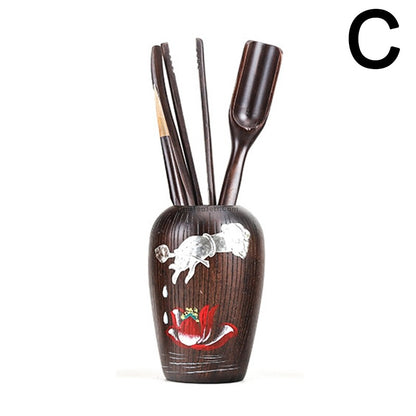 Ebony Wood Tea Ceremony Utensil Set