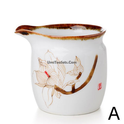 White Porcelain Lotus Fair Cup