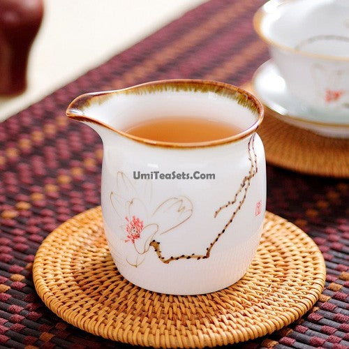 White Porcelain Lotus Fair Cup