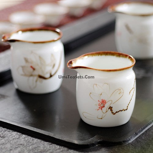 White Porcelain Lotus Fair Cup