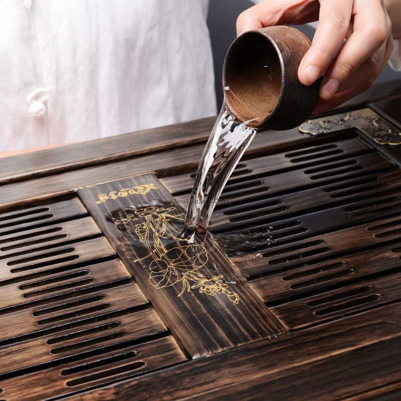 Fire Style Wood Gongfu Tea Tray