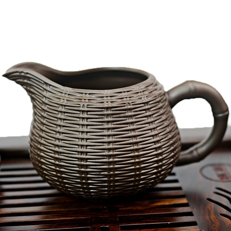 Bamboo Weaving Yixing Purple Clay Gongfu Tea Set