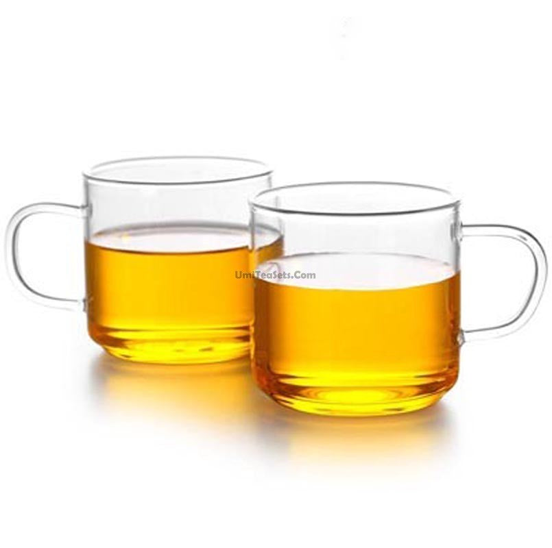 clear glass tea cup with lid for green tea Wholesale