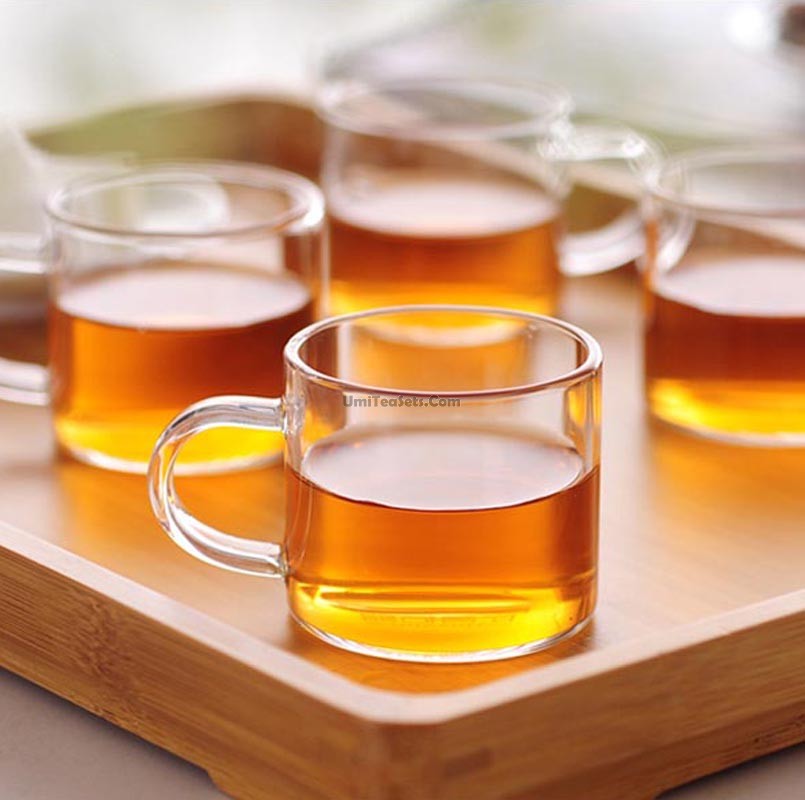 Transparent Simple Glass Tea Cup (Set of 6)