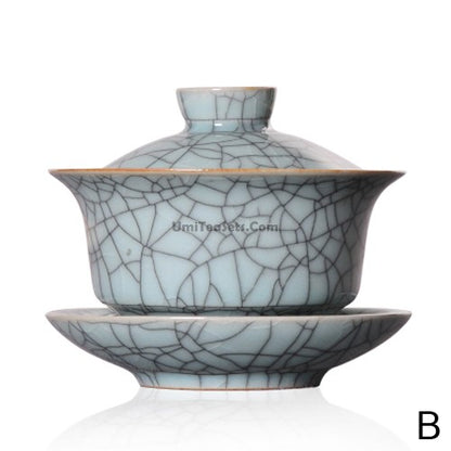 Ice Crack Longquan Celadon Gaiwan