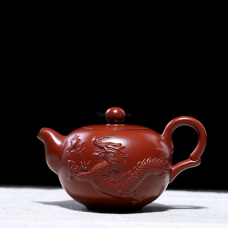Yixing Zhu Ni Dragon Phoenix Tea Set