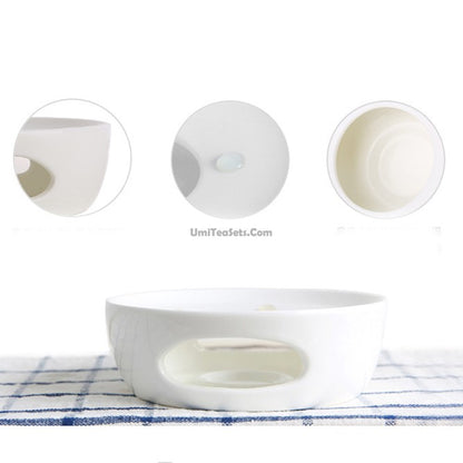 White Porcelain Candle Teapot Warmer