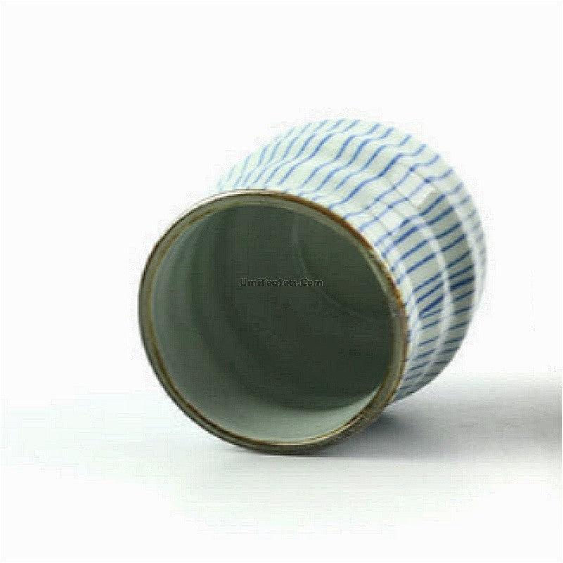 Japanese Tea Hagi Cup With Stripes