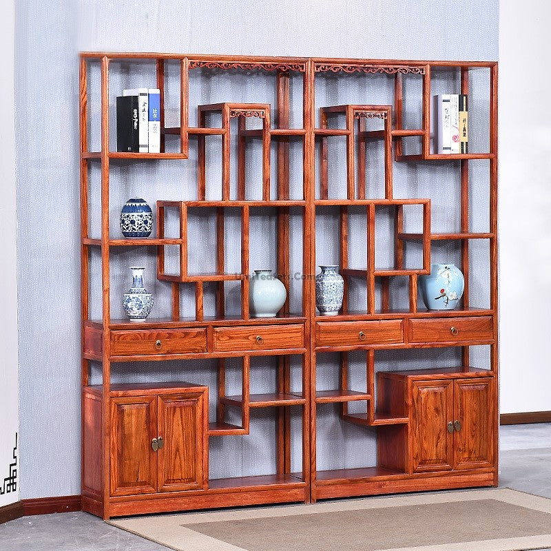 Chinese Tea &amp; Accessories Display Cabinet Shelf