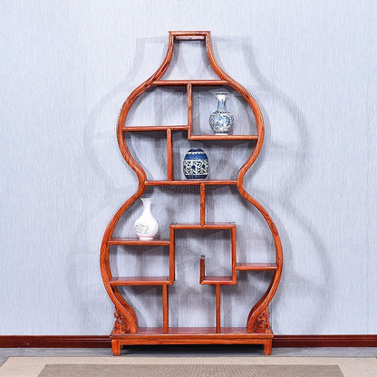 Gourd Shaped Chinese Curio Display Cabinet Shelf