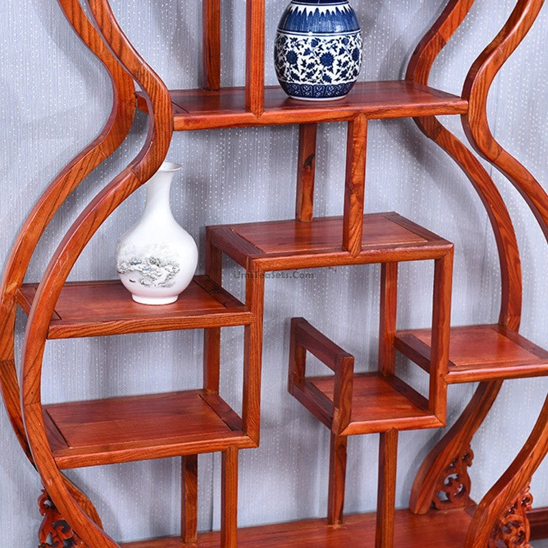 Round Shaped Chinese Curio Display Cabinet Shelf – Umi Tea Sets