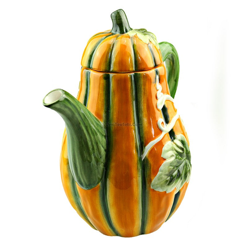 Halloween Pumpkin Ceramic Teapot