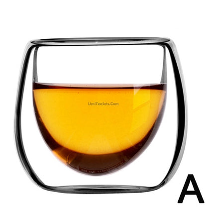 Double Wall Glass Gongfu Tea Cup (Set of 6)