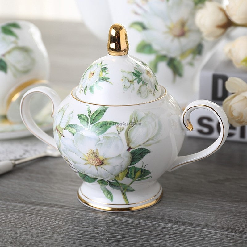 Floral British Tea Set Vintage Bone China Teapot Set
